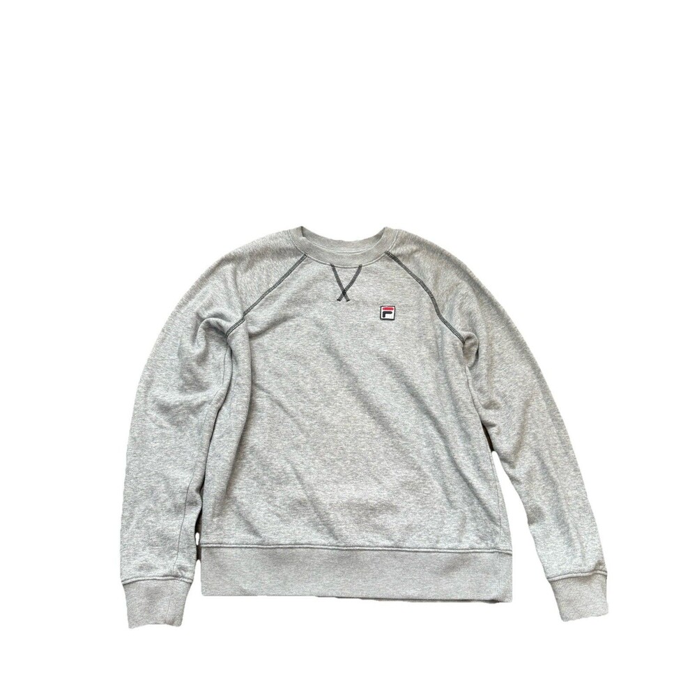 FILA Light Gray Pullover Sweater Size Small Active Top Long Sleeve Women's